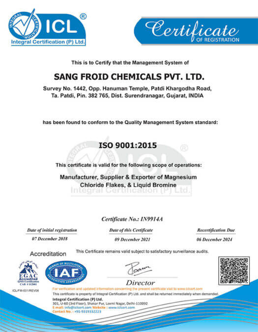 IN9914A-SANG FROID CHEMICALS ...